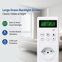 Termostato para Incubadora de Huevos con Pantalla LCD de Retroiluminación Verde, Configuración Sencilla, Ajuste de Histeresis y Función Conmutable