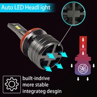 Système d'éclairage automatique accessoires de voiture H1 H3 H4 H7 H11 H13 9004 9005 9006 9007 9012 Led phares ampoule Led phares