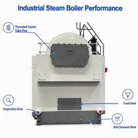 Chaudière à vapeur à tambour unique DZH 2-6t/h, alimentée au bois et aux bûches, pour usine de transformation alimentaire, haute sécurité, fonctionnement fiable