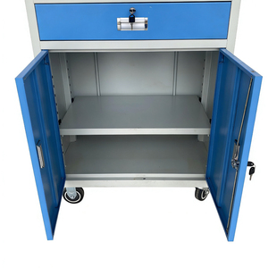 Armoire à outils mobile robuste en fer, 1 tiroir, 2 portes, capacité <span class=keywords><strong>de</strong></span> charge 300 kg, <span class=keywords><strong>pour</strong></span> ateliers, <span class=keywords><strong>garage</strong></span>, <span class=keywords><strong>chariot</strong></span> à outils, fabrication OEM/ODM/OBM - Product Image 3