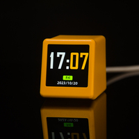 GeekMagic Smalltv-Ultra Station météo numérique intelligente WiFi à affichage couleur changeant, horloge de chevet, décoration de bureau, photo
