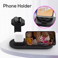 Estación de Carga Inalámbrica Multidispositivo, Soporte Magnético de Carga Rápida de 15 W para iPhone, Samsung Galaxy Watch