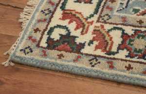 Alfombra de lana oriental anudada a mano vintage DISEÑO DE medallón geométrico y floral para sala de estar hoteles en casa - Product Image 6