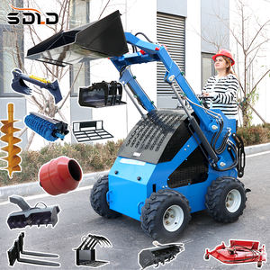 Компактный мини-погрузчик с фронтальным ковшом и насадками для бетоносмесителя, грузоподъемность 300 кг, 350 кг, 450 кг - Product Image 1