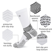Chaussettes de sport antidérapantes, chaussettes de football, chaussettes de sport de performance, chaussettes de football à semelle en tissu éponge pour hommes et femmes