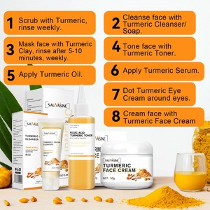 Set <span class=keywords><strong>de</strong></span> cuidado <span class=keywords><strong>de</strong></span> la piel <span class=keywords><strong>de</strong></span> cúrcuma <span class=keywords><strong>de</strong></span> 9 piezas al por mayor, hidratación <span class=keywords><strong>de</strong></span> larga duración, brillo, apriete la sequedad, reduce el <span class=keywords><strong>kit</strong></span> completo <span class=keywords><strong>de</strong></span> cuidado <span class=keywords><strong>de</strong></span> la piel multiusos - Product Image 4