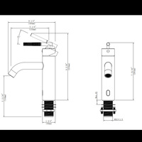 Robinet de lavabo à économie d'eau avec mode de réglage automatique et manuel, robinet de salle de bain extractible, robinet sans contact, robinet central