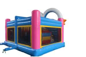 Château gonflable à thème <span class=keywords><strong>licorne</strong></span> magique LilyToys avec toboggan pour fête en plein air et aire de jeux - Product Image 3