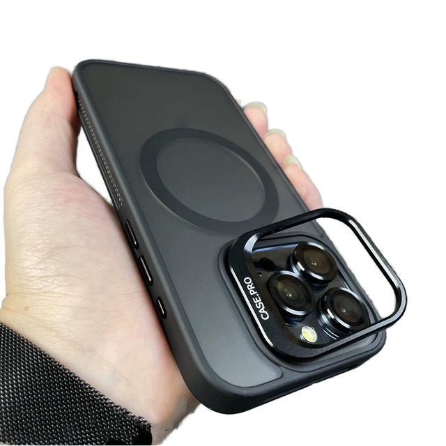 E11 New Arrivals Matte Magnetic Phone Case Frosted PC Mobile Phone Case with Camera Holder for Iphones 16 15 Pro Max