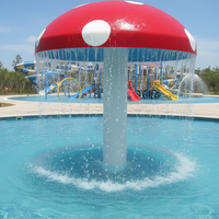 Fontaine à eau en forme de champignon, aire de jeux aquatique, équipement de jeu aquatique pour enfants, aire de jeux aquatique extérieure pour parc d'attractions