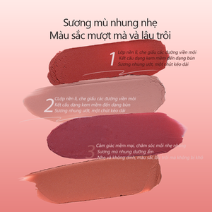 ลิปทาปากเนื้อแมททำจากกำมะหยี่สีธรรมชาติสูตรทางเคมีจากจีน - Product Image 3