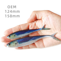 Leurre souple en plastique Raylor imprimé en 3D, 11g, 21g, 34g, queue de fourche, phosphorescent, nouveau, long, avec sac d'emballage