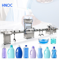 Machine de remplissage de liquides HNOC à 4 buses pour détergent liquide, pâte de lavage de vaisselle et shampoing