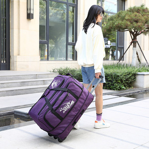 Fashion Waterproof Zipper Foldable Oxford Cloth Trolley <b>Roller</b> Bag Business Boarding Travel Spinner <b>Suitcase</b> Luggage Duffle - Product Image 3