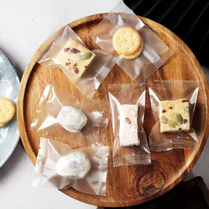 Petits sacs en plastique transparents pour les biscuits sacs de bonbons en plastique translucides avec encoche de déchirure sacs d'emballage thermoscellés