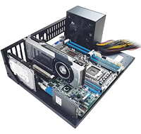 Boîtier PC pour ordinateur en plein air, châssis de banc d'essai ATX boîtier d'ordinateur à cadre minier ouvert, support de boîtier PC bricolage pour carte mère ATX MATX ITX