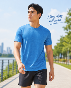 Camiseta deportiva personalizada OEM para hombre, ligera, de cuello redondo, que absorbe el sudor, para correr, de Vietnam. - Product Image 3