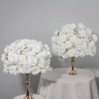 Z02 Bola de Flores de Cerezo de Seda Blanca de 60 cm, Centro de Mesa Artificial para Decoración de Bodas