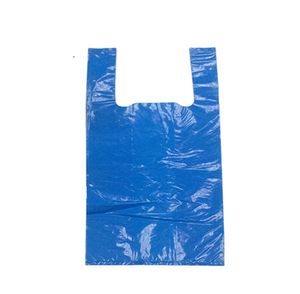 O costume preto azul do HDPE/LDPE amigável de Eco ensaca a embalagem personalizada imprimindo o saco de compras plástico - Product Image 3