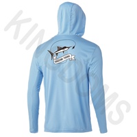 Kaos Jersey Mancing Polos Ukuran Besar dengan Hoodie, Lengan Panjang, Custom, Grosir, Cepat Kering, Anti Air, Bernapas, UPF 50