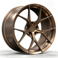 Rines de Aleación de Aluminio Forjado Personalizados de Una Pieza 6061-T6 en Bronce Satinado de 18 19 20 21 Pulgadas 5x114.3 para Tesla Model 3 BMW Sf90 Q5