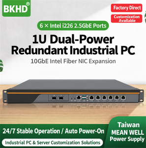 Appliance pare-feu 1U B760 6L2S Intel 12e/13e génération avec six ports 2.5GbE I226V, double port 10G SFP+, double alimentation, montable en rack - Product Image 1