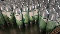 Bouteilles en aluminium imprimées offset et valves à aiguille pour pulvérisation de gaz réfrigérant R134a, emballage de gaz R22