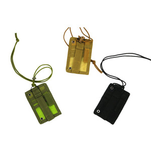 Pochette tactique imperméable pour carte d'identité, cordon en nylon, fermeture à glissière, robuste, pour la chasse et le camping en plein air - Product Image 1