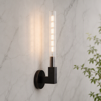 Applique murale moderne en laiton et cuivre, luminaire LED pour allée, applique murale noire de luxe pour intérieur, décoration murale pour salon
