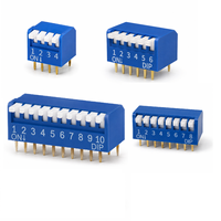 Commutateur DIP de type piano 1-12 positions, pas de 2,54 mm, SPST, à montage traversant, bleu, commutateur de codage numérique pour carte de circuit imprimé