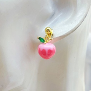 JML Venta al por mayor 14K chapado en <span class=keywords><strong>oro</strong></span> rosa melocotón gota pendientes exquisitos accesorios de moda para niños con <span class=keywords><strong>Oro</strong></span> Laminado - Product Image 3