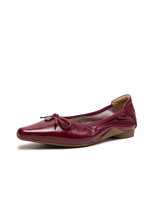 Ballerines d'été personnalisées pour femmes en cuir véritable, argentées métallisées, à bout pointu, avec nœud, souples et lumineuses