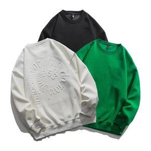 เสื้อสเวตเชิ้ตซิปหนึ่งในสี่ตัวแบบหนา สีพื้น ผ้า TC เบลนด์ สำหรับผู้ชาย เสื้อผ้าลำลองพรีเมียมสำหรับผู้ชาย - Product Image 1