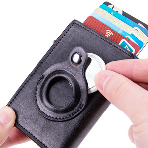 Portefeuille fin minimaliste avec protection RFID, porte-cartes à accès rapide, en cuir PU, style nouveau, pour homme - Product Image 1