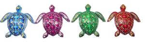 Tortue de mer dorée, style océanique, pour présentation ou comme aimant - Product Image 3