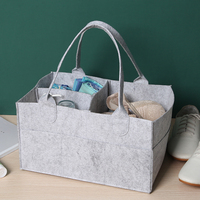 Haute qualité écologique personnalisé momie feutre sac à couches feutre bébé pépinière couche caddy sac de rangement panier