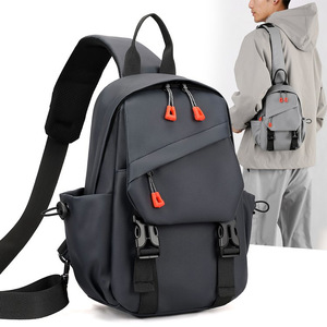 Huang Lei Men's Backpack Nylon Small Durable Everyday Travel Bag Gray Black Military Green Spring 2025 - Product Image 4