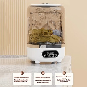 Mini Lavadora Portátil de Doble Tina para Ropa Interior/Calcetines, Capacidad de 3L, Esterilización con Luz Azul, Drenaje Fácil - Product Image 4
