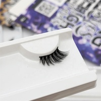 Faux cils naturels et charmants en demi-bande, effet œil de chat, en vison synthétique, vente en gros, 15 mm, bande transparente, demi-cils œil de chat