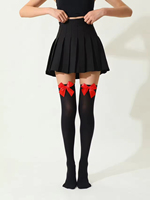 Bas pour femmes en dentelle sexy à nœud, très vendus, de haute qualité, chaussettes cuissardes, bas opaques élastiques unis