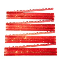 Support de rangement pour Mahjong en acrylique épais personnalisé, 20 pouces, de luxe, transparent, rouge, avec paillettes dorées, organisateur magnétique à ondes pour les jetons