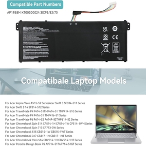 แบตเตอรี่แล็ปท็อป AP19B8M ใหม่11.61V 55.97Wh 4821mAh สำหรับ ACER Swift 3 <span class=keywords><strong>SF314</strong></span> TravelMate P4 TMP414ชุด TMP414-<span class=keywords><strong>51</strong></span>โน้ตบุ๊ค6CELL - Product Image 4