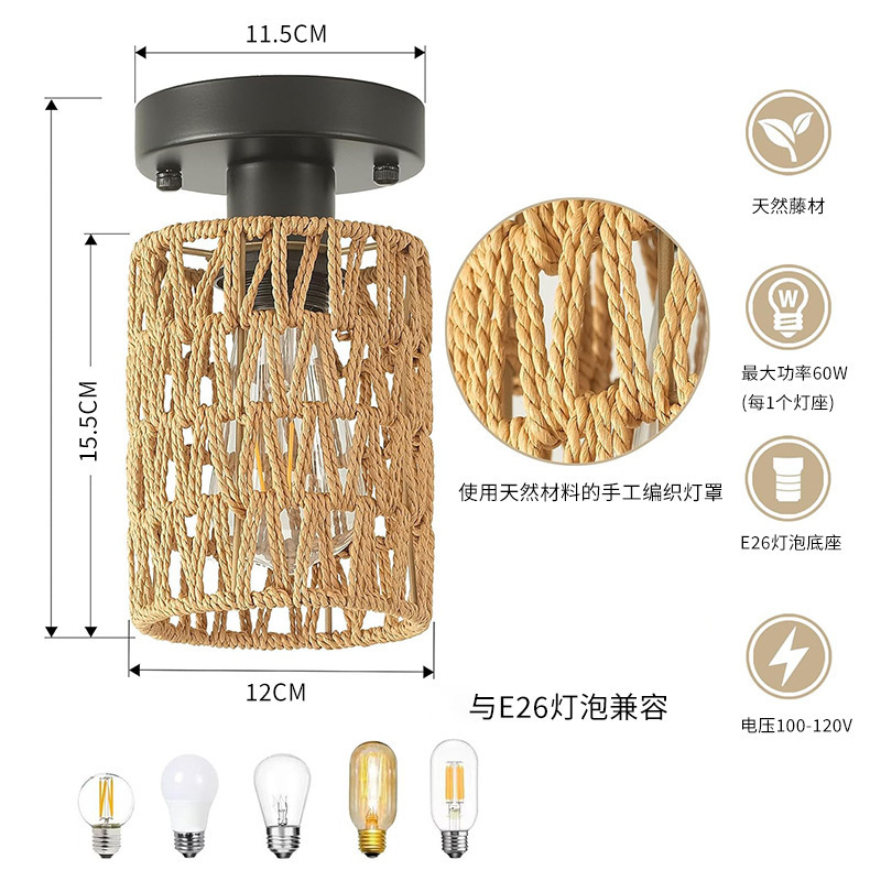 Single head ceiling without bulb