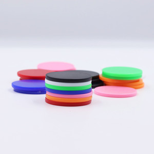 Jetons de jeu en plastique vierges de 50 mm avec logo personnalisé, impression UV, vente directe usine, pour Mahjong, Poker et Texas Hold'em - Product Image 5