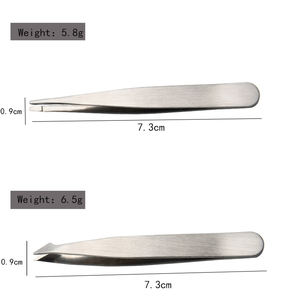Hoge Kwaliteit Mini Private Label Schuine Wenkbrauw Roestvrij Staal Pincet Voor Haarverwijdering Aanpasbare Wenkbrauw Pincet - Product Image 2