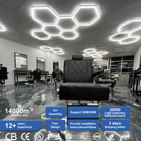 Conception d'assemblage de bricolage de forme unique Showroom Barbershops Gym Office Led Hexagone-Light