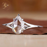 Maßgefertigter VVS Birnen- und Rosenschliff Labor-Diamant Solitärring Luxuriöser 18K Gold IGI Laborgezüchteter Diamant Verlobungsringe Feiner Schmuck