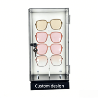 Étui de présentation pour lunettes en acrylique verrouillable |   Vitrine rotative pour lunettes de soleil avec éclairage LED pour magasin de détail