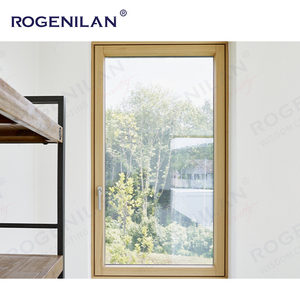 Fenêtres à battants en bois à grain de bois écoénergétiques Rogenilan, fenêtres en aluminium et verre à ouverture basculante et à rotation avec moustiquaire - Product Image 4