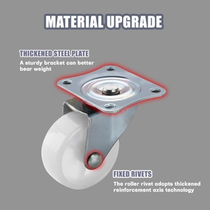 High Quality Adjustable PP <b>Caster</b> <b>Wheel</b> with Brake for Furniture Hospital & Kitchen Use 10-40kg Load Swivel for Easy Mobility - Product Image 3